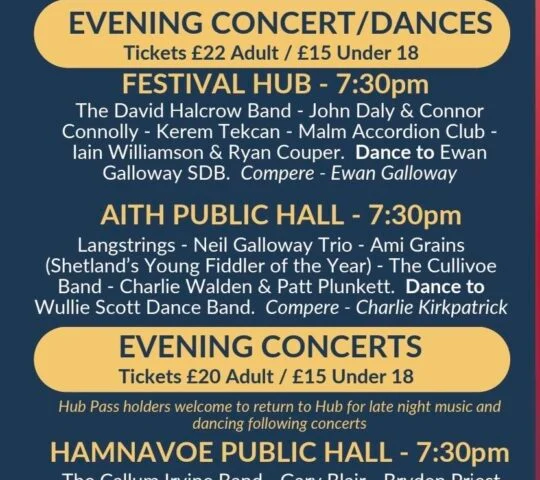 Shetland Accordion and Fiddle Festival – Lerwick, Scotland 2026